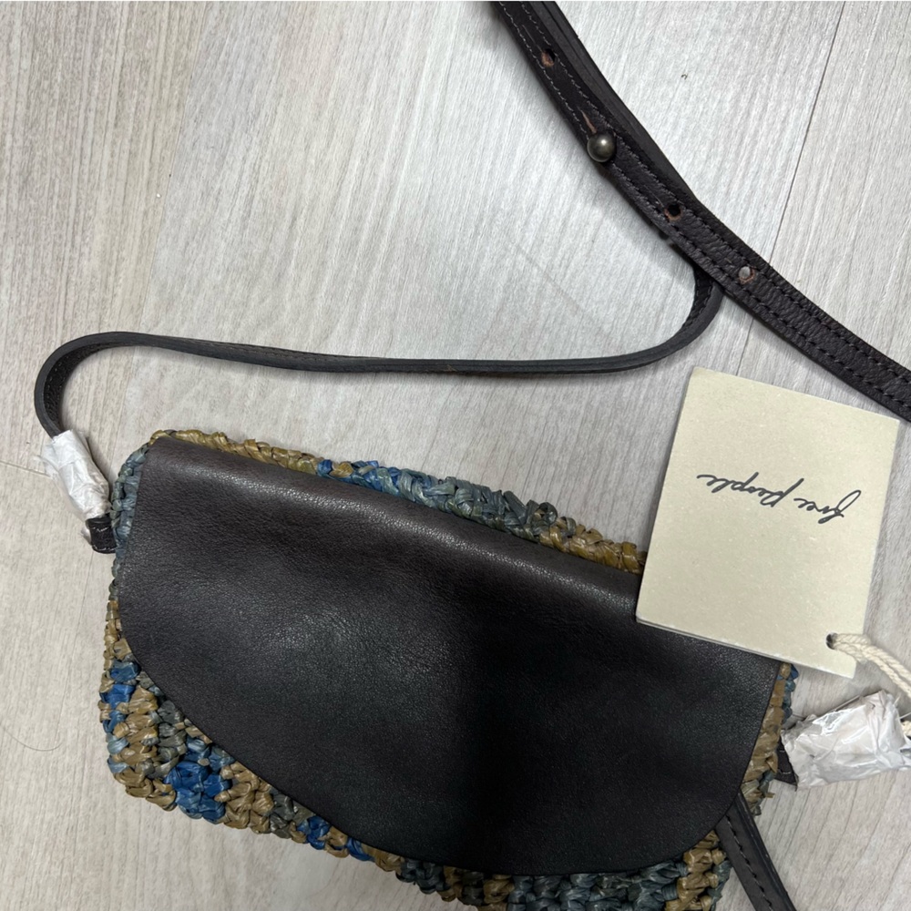 Free People We The Free Rider Raffia Crossbody NWT - Picture 6 of 6